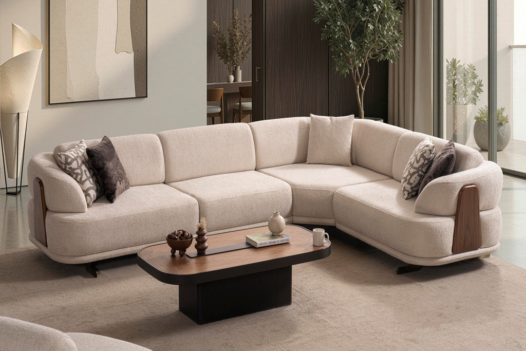 Canapé Modulaire d'Angle Julius – Tissu Gris