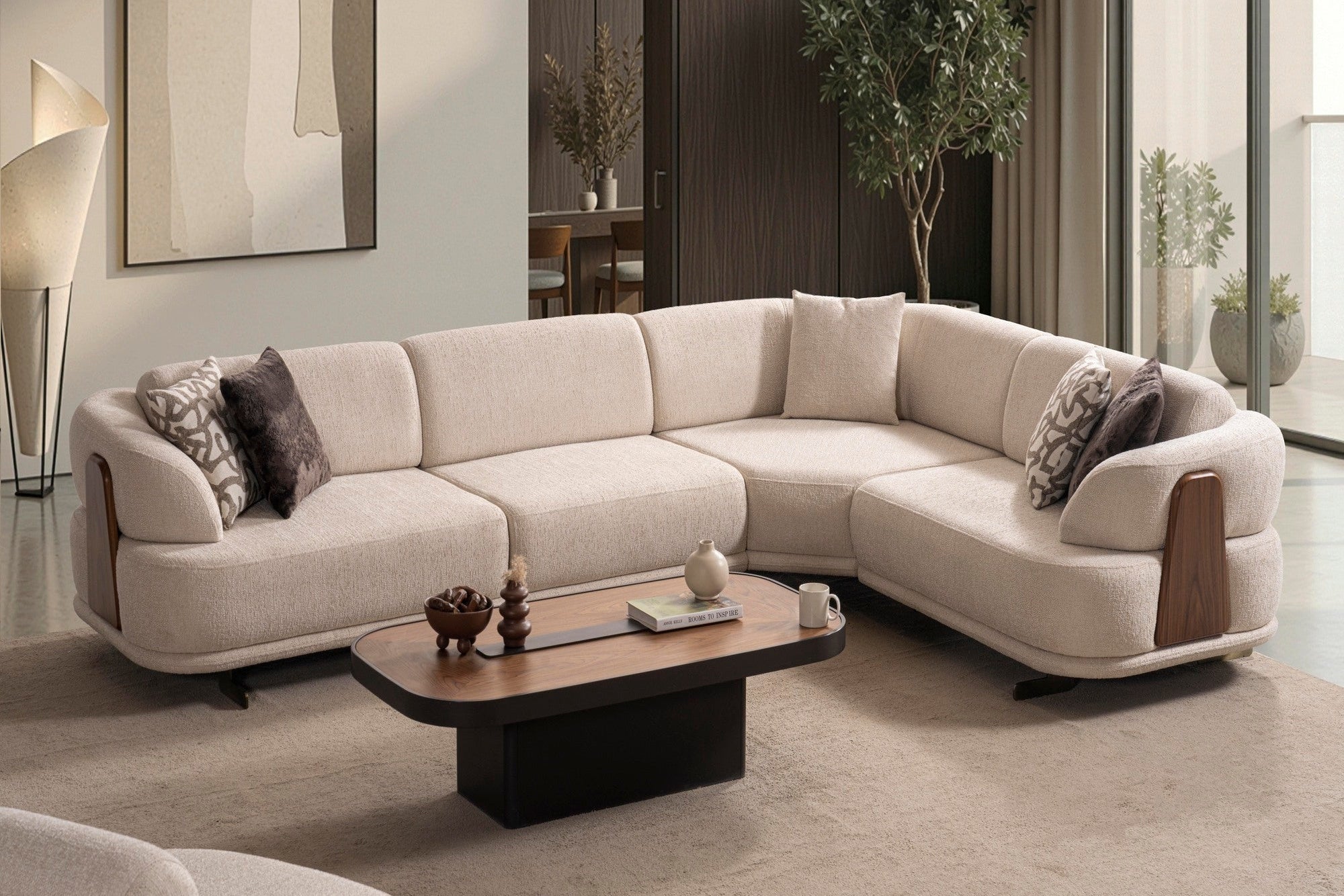 Canapé Modulaire d'Angle Julius – Tissu Gris