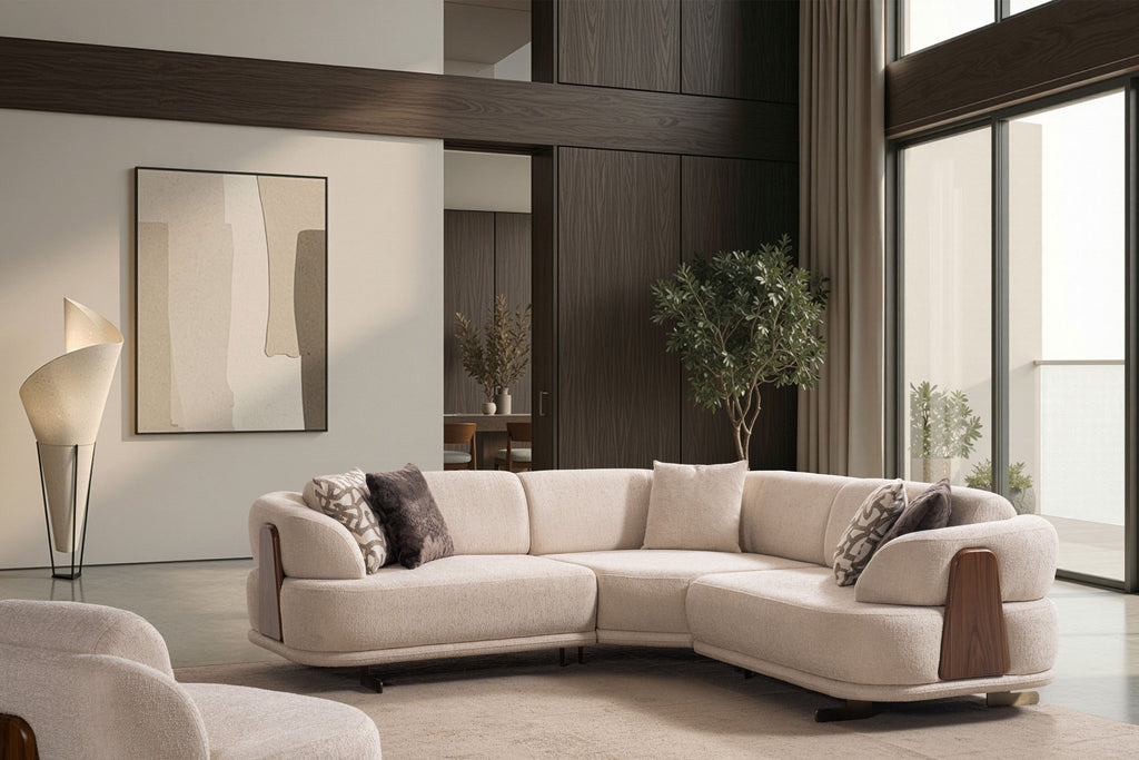 Canapé Modulaire d'Angle Julius – Tissu Gris