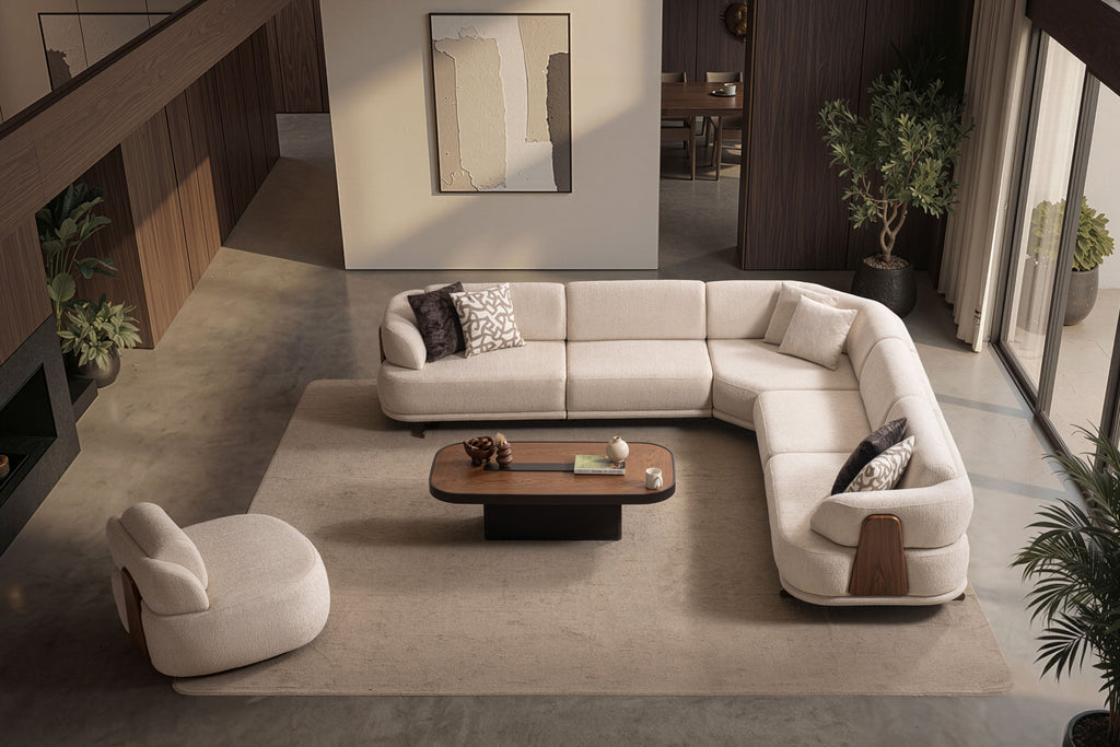 Canapé Modulaire d'Angle Julius – Tissu Gris