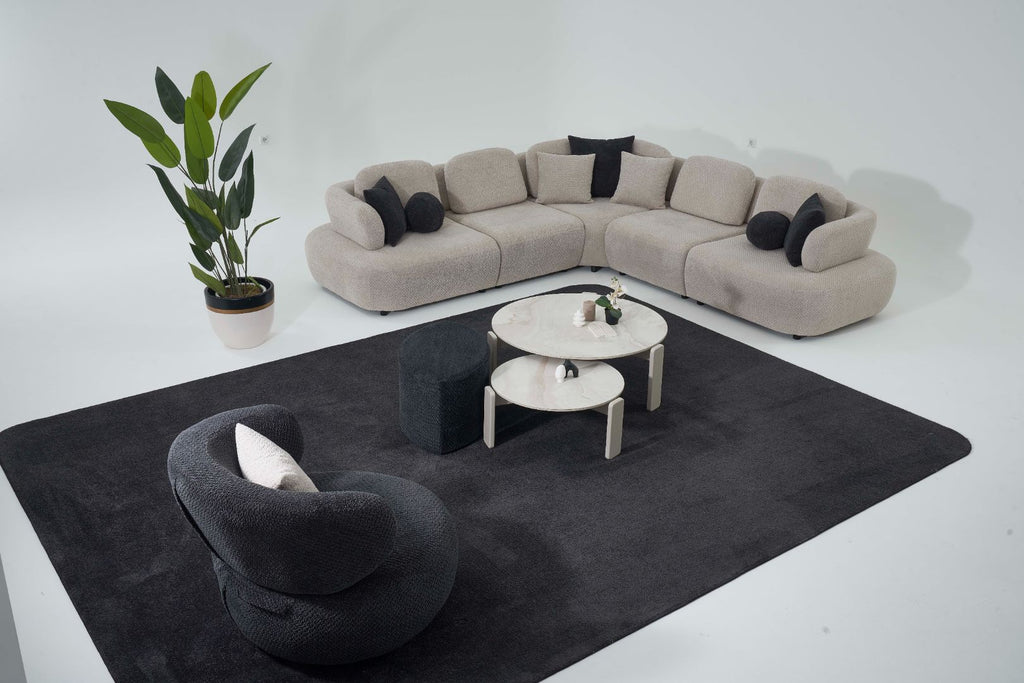 Canapé Modulaire Eleganza – Velours Bleu Nuit