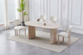 Table à Manger Ovale Joséphine Céramique Travertin – 180x90 cm